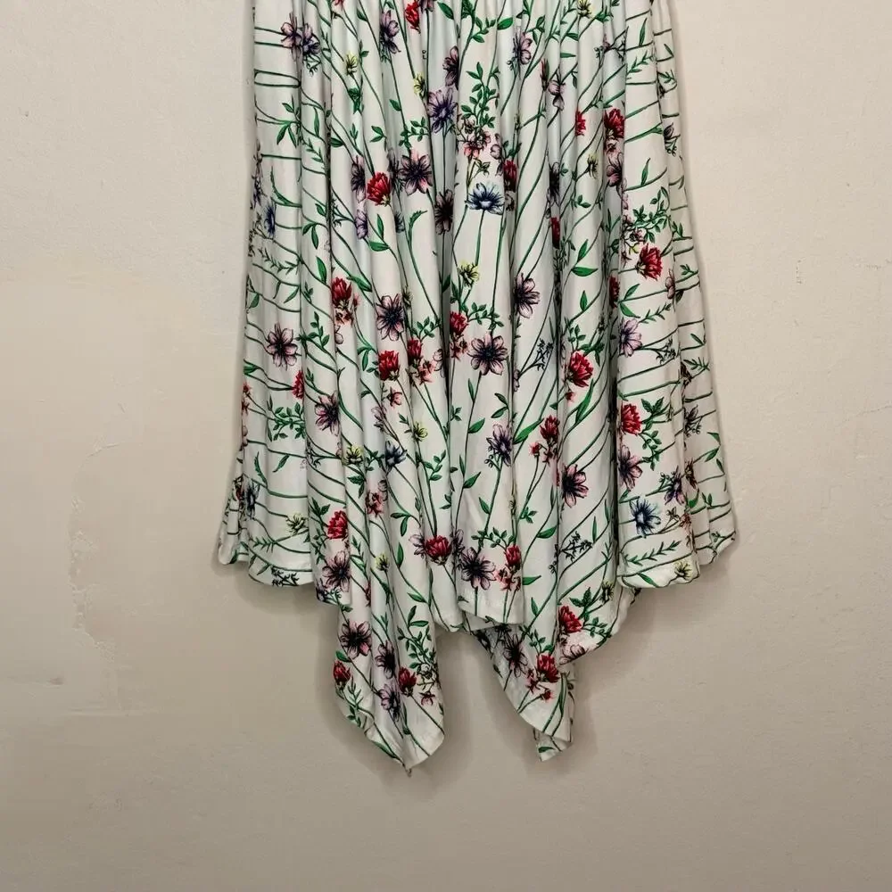 BCBGirls‎ Floral Handkerchief Dress Girls L 14/16 Boho Cottagecore Spring
